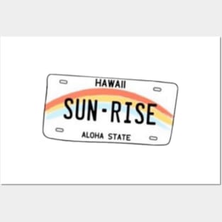 Hawaii Rainbow License Plate Design Posters and Art